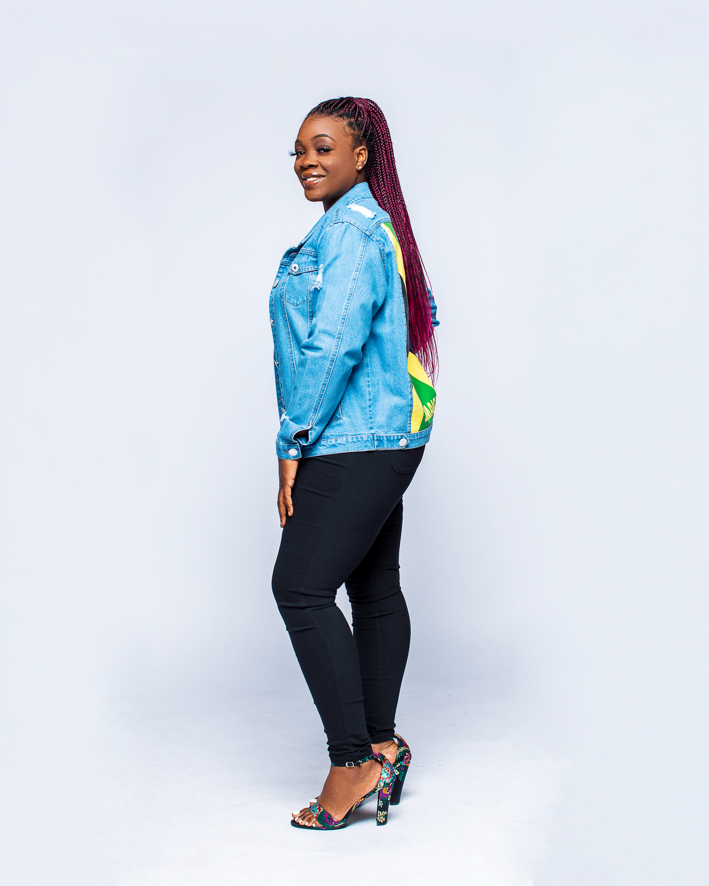 Jamaican Flag Jeans Jacket