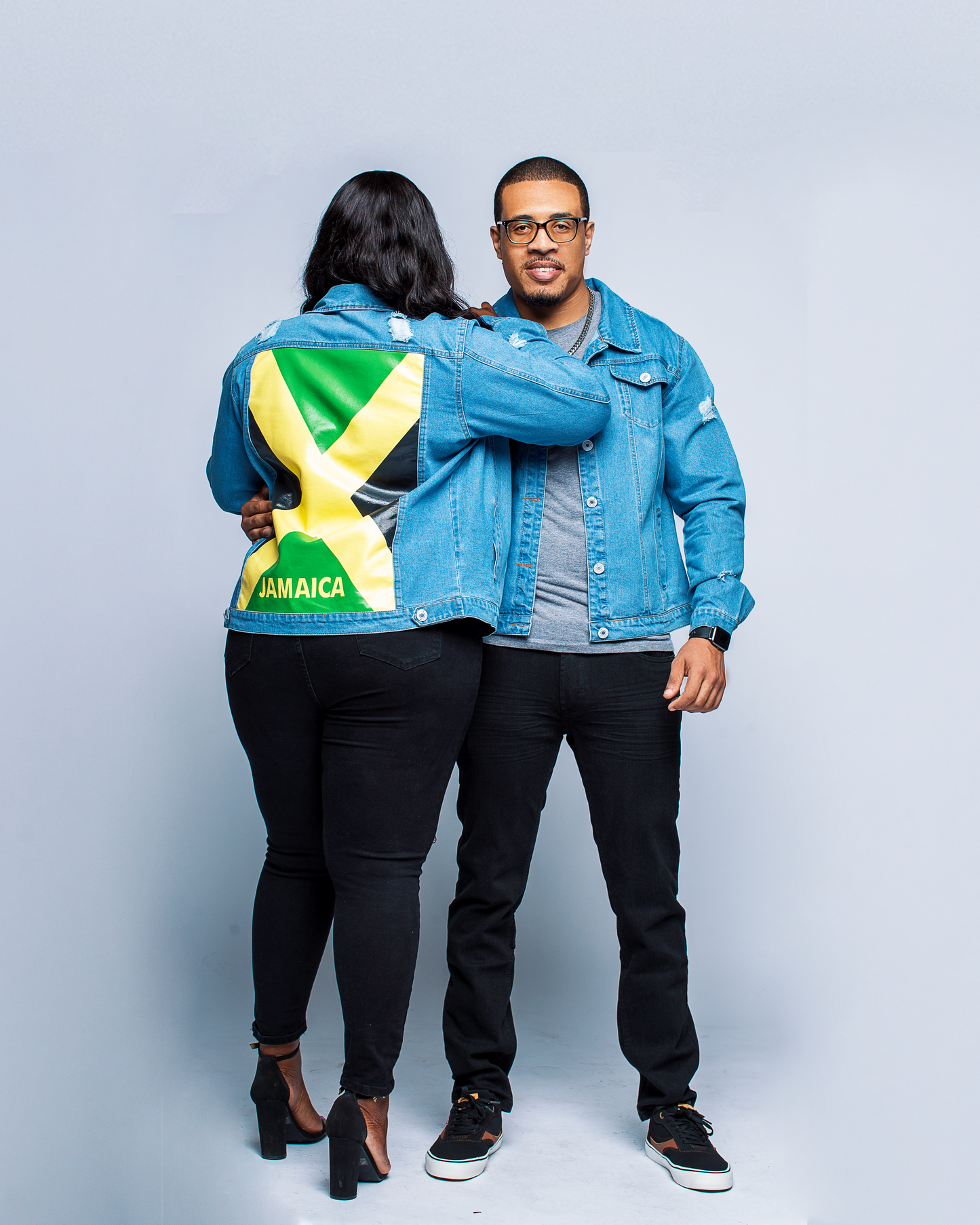 Jamaican Flag Jeans Jacket